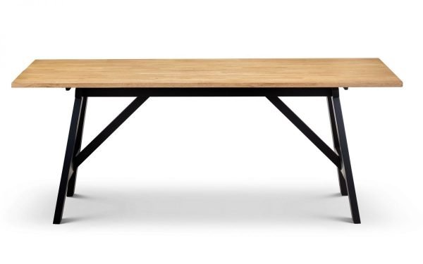 Hockley Table Black Oak Room Front