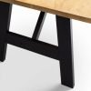 Hockley Table Black Oak Room Leg