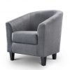 Hugo Fabric Tub Chair Slate Grey