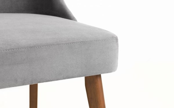 Huxley Chenille Dining Chair Dusk Grey Seat