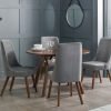 Huxley Chenille Dining Chair and Table Dusk Grey Hero