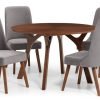 Huxley Round Table Walnut and Chairs
