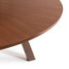 Huxley Round Table Walnut corner