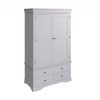 Isabelle Grey 2 Door 4 Drawer Wardrobe angle scaled