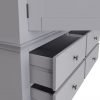 Isabelle Grey 2 Door 4 Drawer Wardrobe close scaled