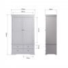 Isabelle Grey 2 Door 4 Drawer Wardrobe dims scaled