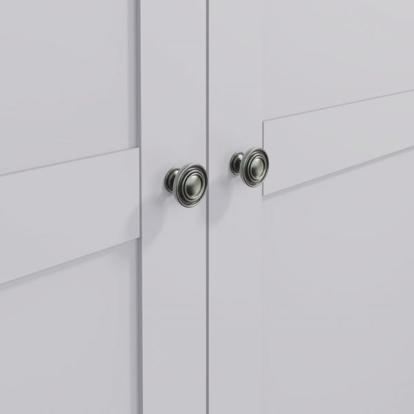 Isabelle Grey 2 Door 4 Drawer Wardrobe handle scaled