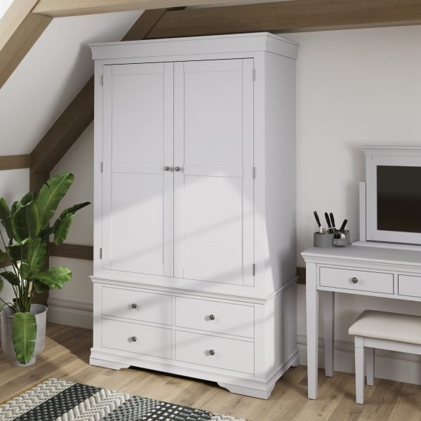 Isabelle Grey 2 Door 4 Drawer Wardrobe scaled