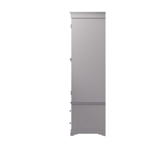 Isabelle Grey 2 Door 4 Drawer Wardrobe side scaled