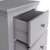 Isabelle Grey 5 Drawer Narrow Chest open scaled