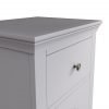 Isabelle Grey 5 Drawer Narrow Chest top scaled