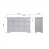 Isabelle Grey 6 Drawer Chest dims scaled