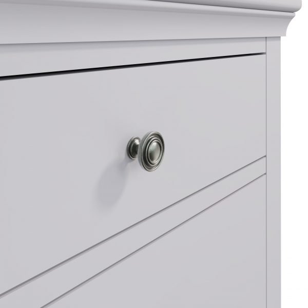 Isabelle Grey 6 Drawer Chest handle scaled