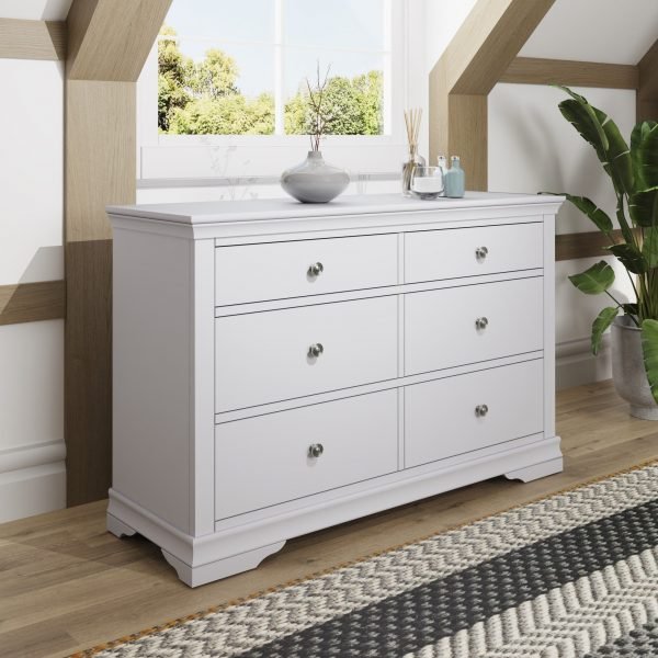 Isabelle Grey 6 Drawer Chest scaled