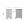 Isabelle Grey Bedside Cabinet dims scaled