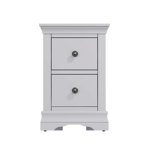 Isabelle Grey Bedside Cabinet front