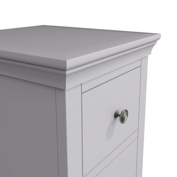 Isabelle Grey Bedside Cabinet top scaled