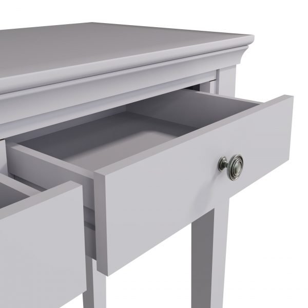 Isabelle Grey Dressing Table open scaled