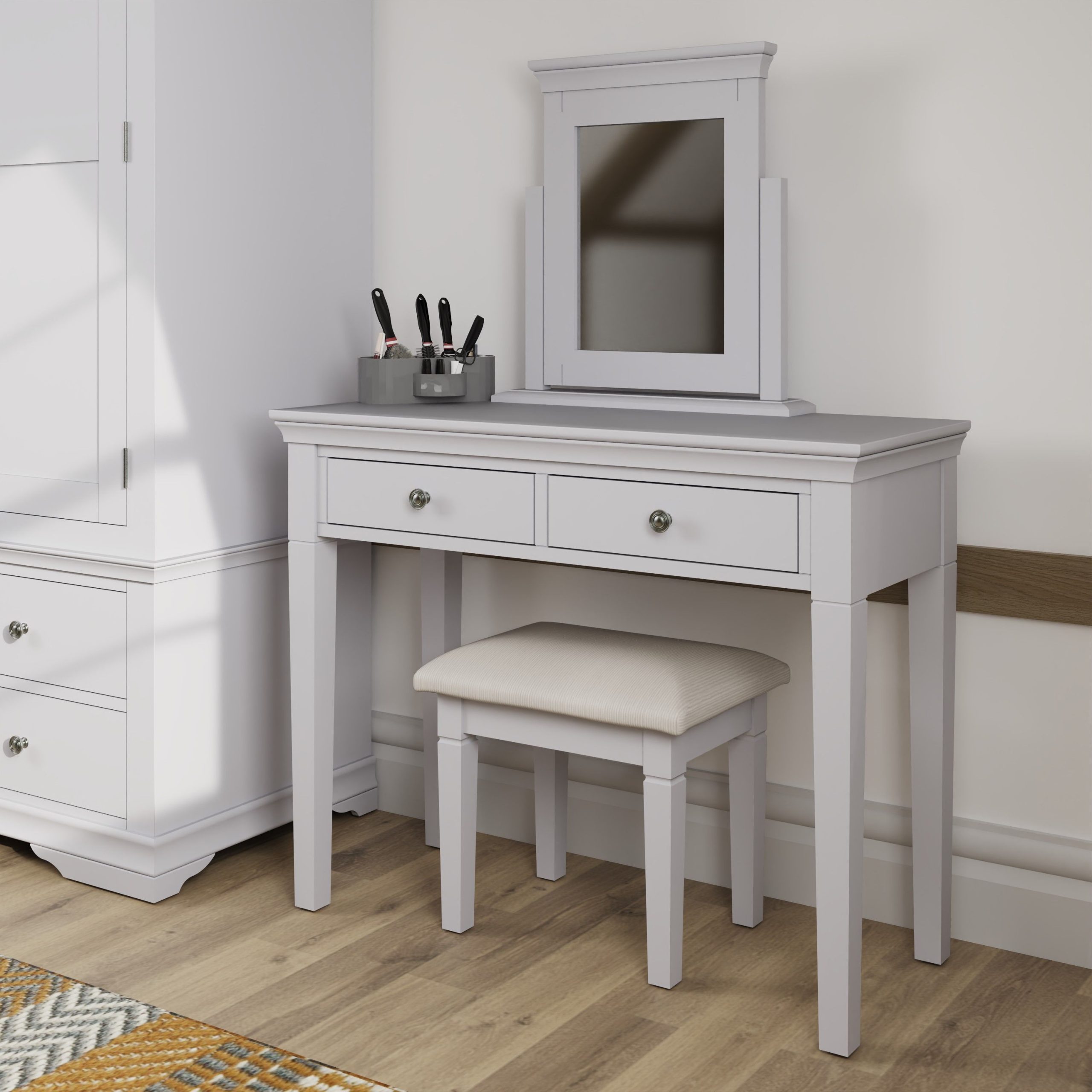 Isabelle Grey Dressing Table scaled