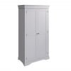 Isabelle Grey Full Hanging Wardrobe angle scaled