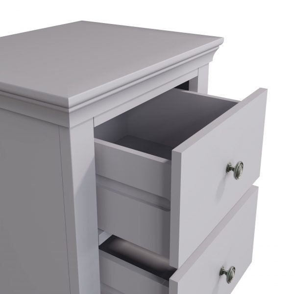 Isabelle Grey Large Bedside open scaled