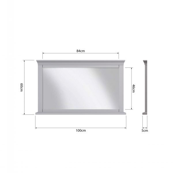 Isabelle Grey Wall Mirror dim scaled