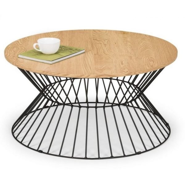 Jersey Round Wire Coffee Table Euro Oak