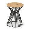 Jersey Round Wire Lamp Table Euro Oak