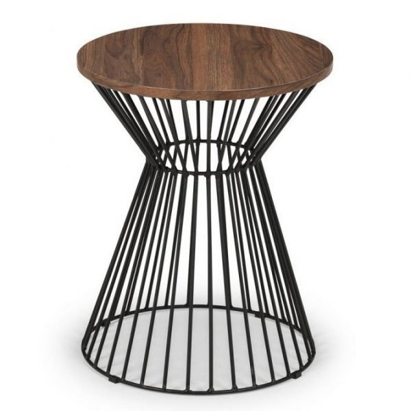 Jersey Round Wire Lamp Table Walnut