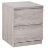 Jupiter 2 Drawer Bedside Grey Oak