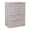 Jupiter 4 Drawer Chest Grey Oak