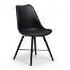 Kari Dining Chair Black Seat Black Legs