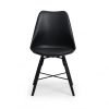 Kari Dining Chair Black Seat Black Legs front