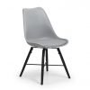 Kari Dining Chair Grey Seat Black Legs