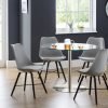 Kari Dining Chair - Grey Seat & Black Legs set