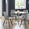 Kari Dining Chair Grey Seat Black Legs set