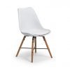 Kari Dining Chair White Seat Oak Legs