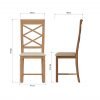 Katarina Oak Double Cross Back Chair dims scaled