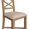 Katarina Oak Double Cross Back Chair seat scaled