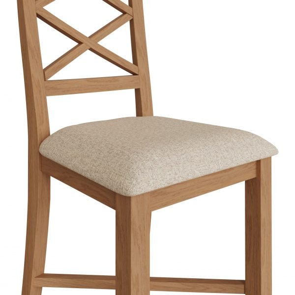 Katarina Oak Double Cross Back Chair seat scaled