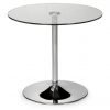 Kudos Chrome & Glass Pedestal Table