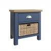 Leighton Oak 1 Drawer 1 Basket Unit Angle