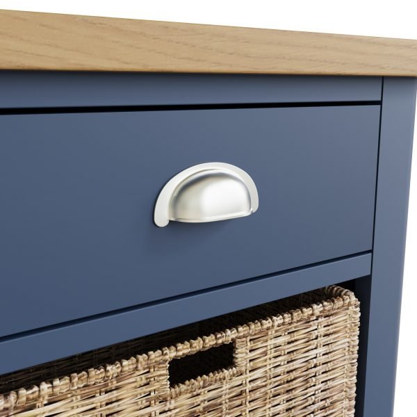 Leighton Oak 1 Drawer 1 Basket Unit Handle