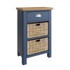 Leighton Oak 1 Drawer 2 Basket Unit Angle