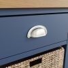 Leighton Oak 1 Drawer 2 Basket Unit Close