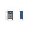 Leighton Oak 1 Drawer 2 Basket Unit Dimensions scaled