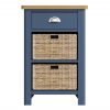 Leighton Oak 1 Drawer 2 Basket Unit Front