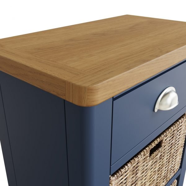 Leighton Oak 1 Drawer 2 Basket Unit Top