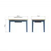Leighton Oak 1.2M Extending Table Dimensions scaled