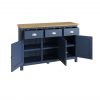 Leighton Oak 3 Door Sideboard Open